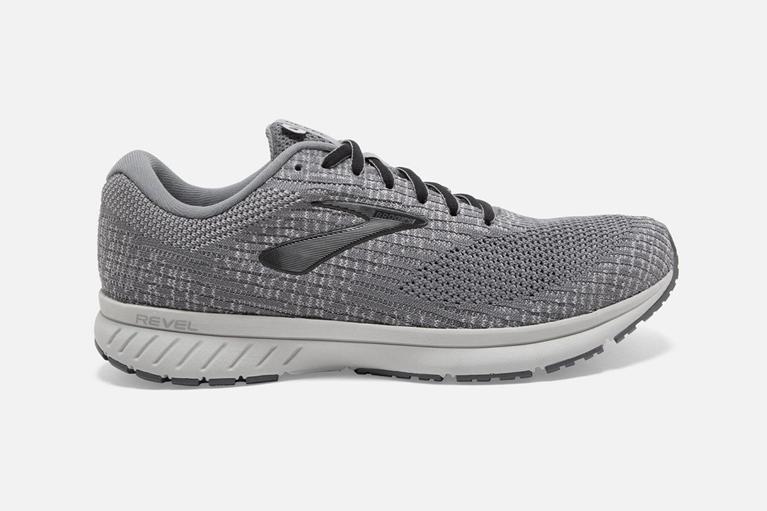 Brooks Mens Revel 3 Road Running Shoes - Grey (723861-XFK)